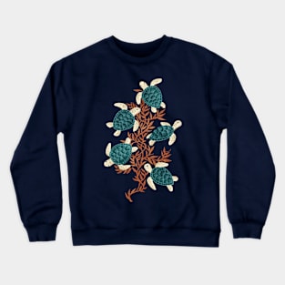 Sweet Sea Turtle Treasures & Seaweed Crewneck Sweatshirt